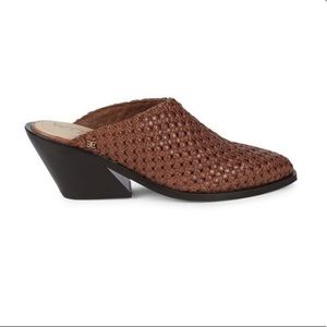 NWT Sam Edelman Woven Leather Mules